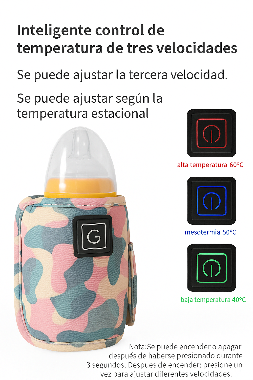 Calentador portátil para biberones