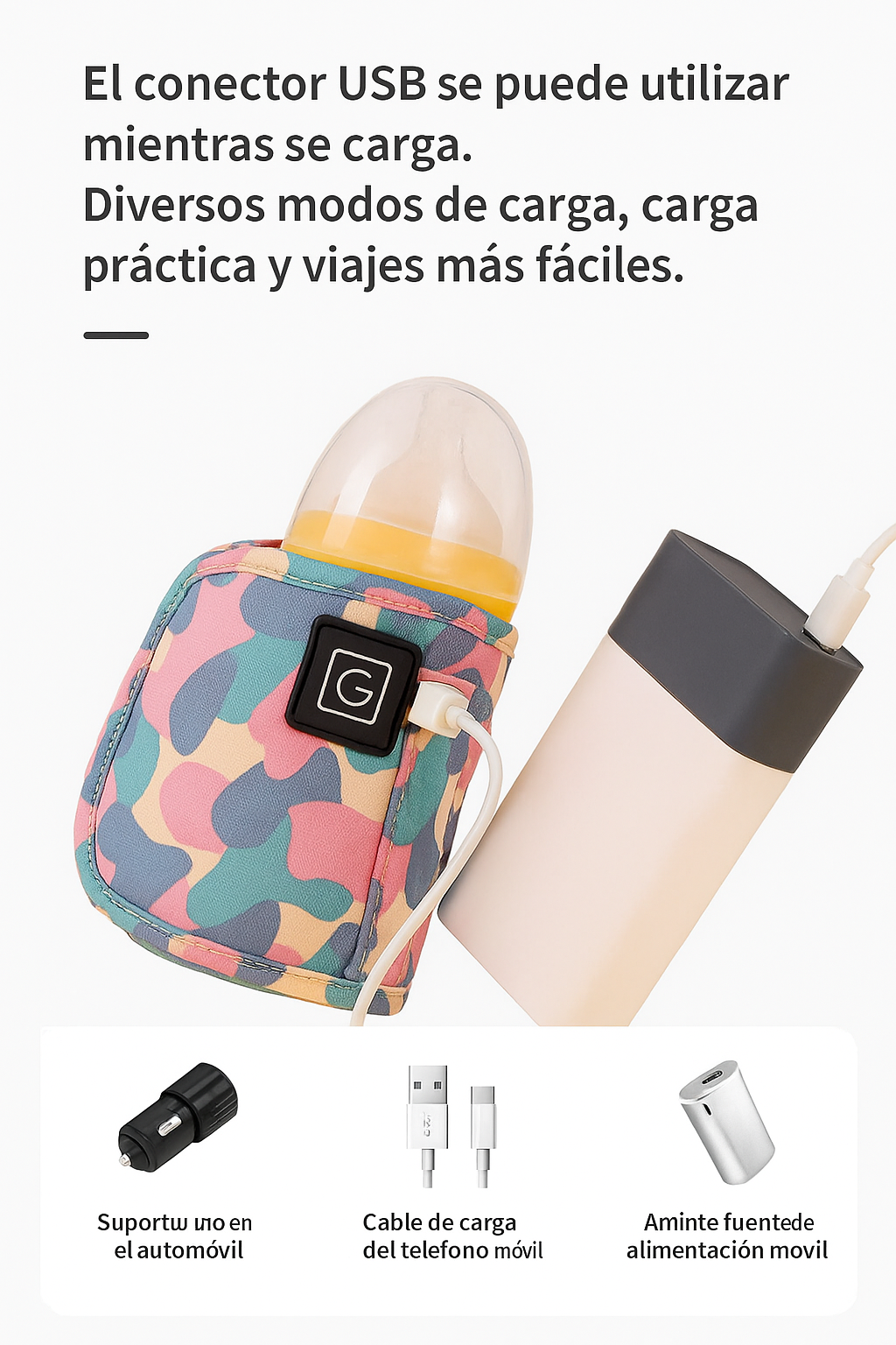 Calentador portátil para biberones
