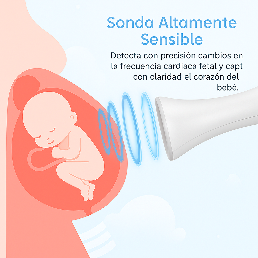Detector de frecuencia cardíaca fetal portátil