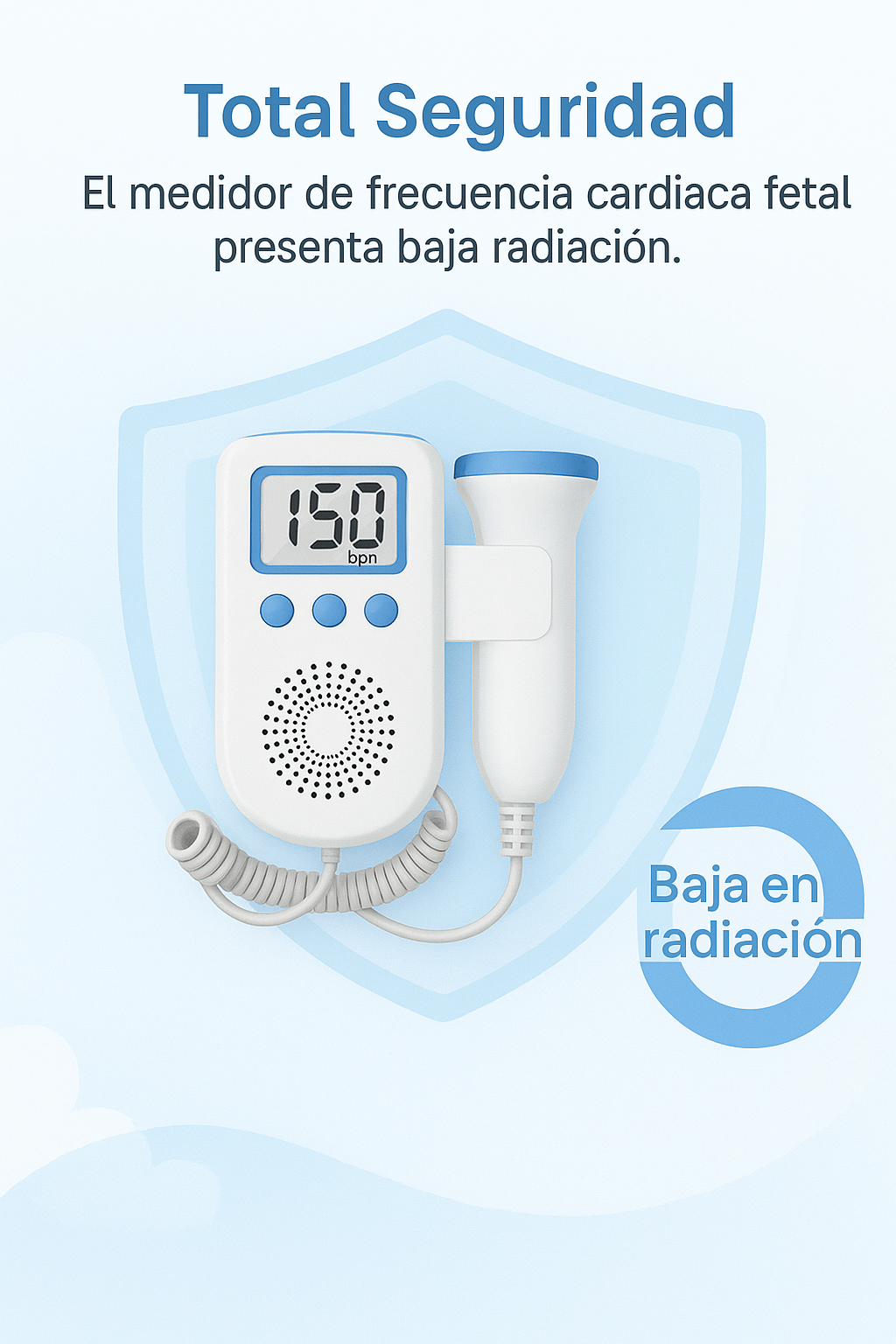 Detector de frecuencia cardíaca fetal portátil