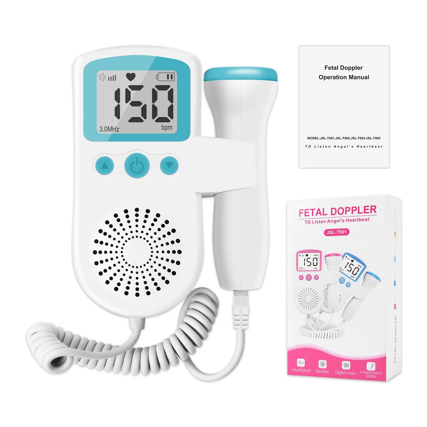 Detector de frecuencia cardíaca fetal portátil
