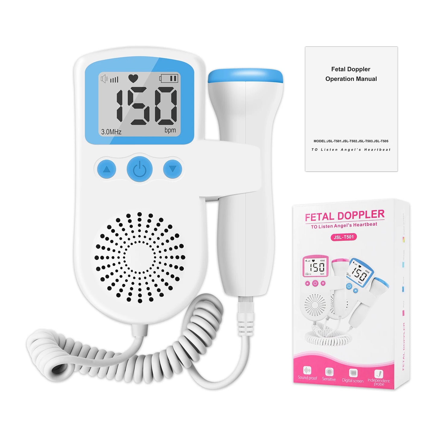 Detector de frecuencia cardíaca fetal portátil
