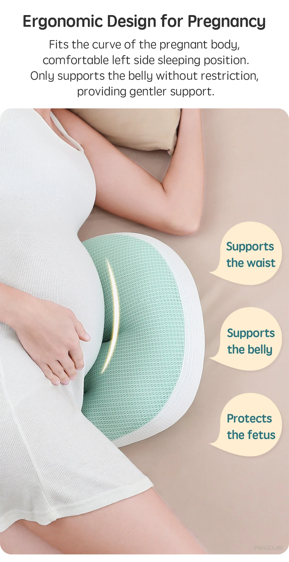 Almohada para soporte de cintura para embarazadas