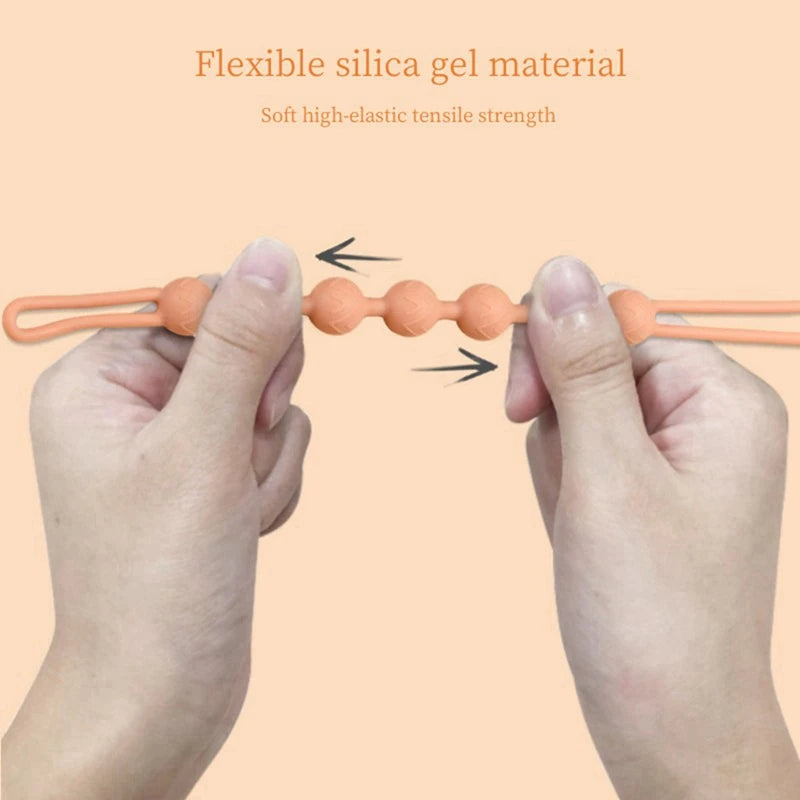 Clips para chupete de madera de haya con cuentas para masticar