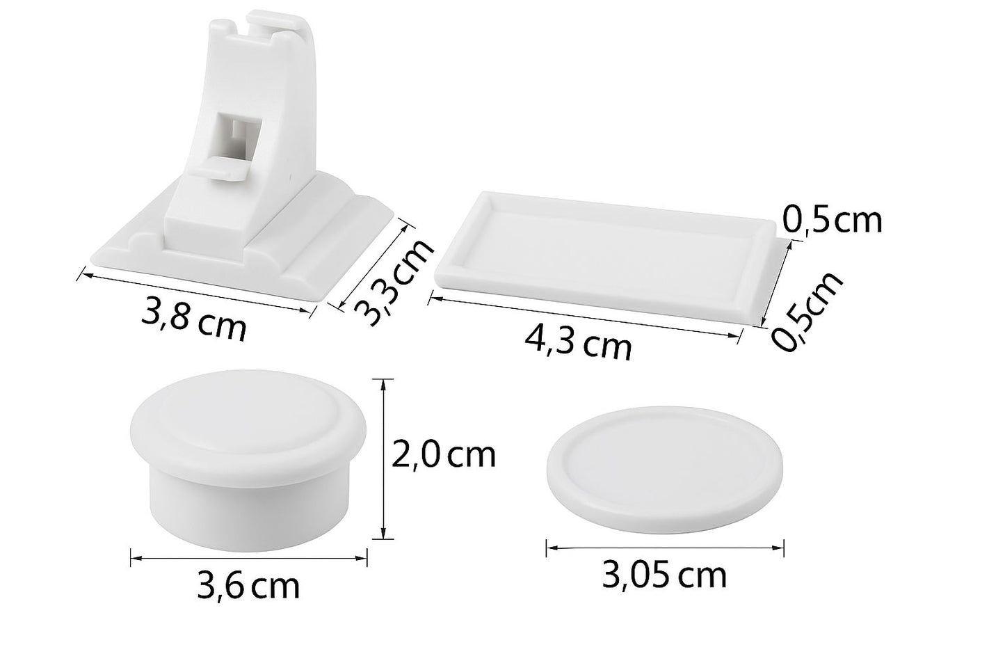 Cerradura magnética para puertas y cajones