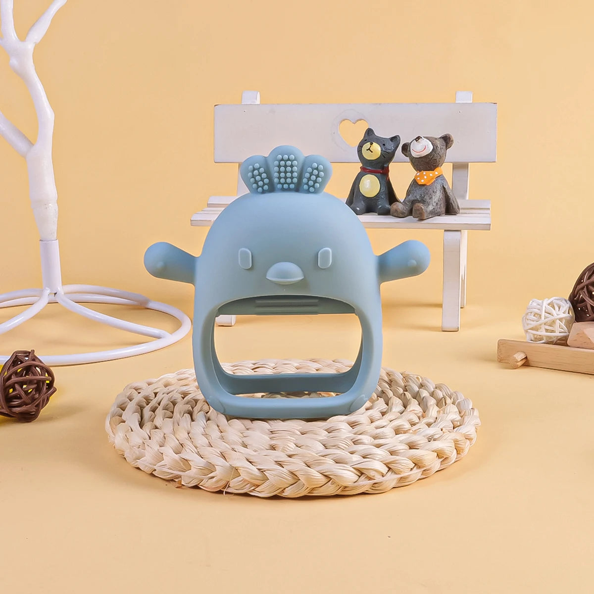 Mordedor de bebé con forma de pollito