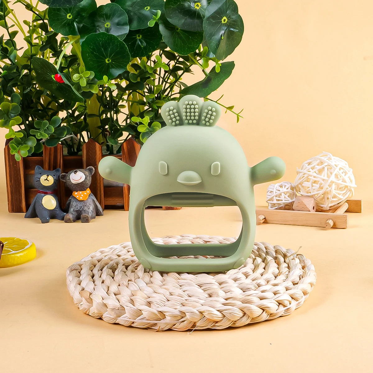 Mordedor de bebé con forma de pollito