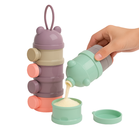 Caja portátil de 4 capas para leche en polvo